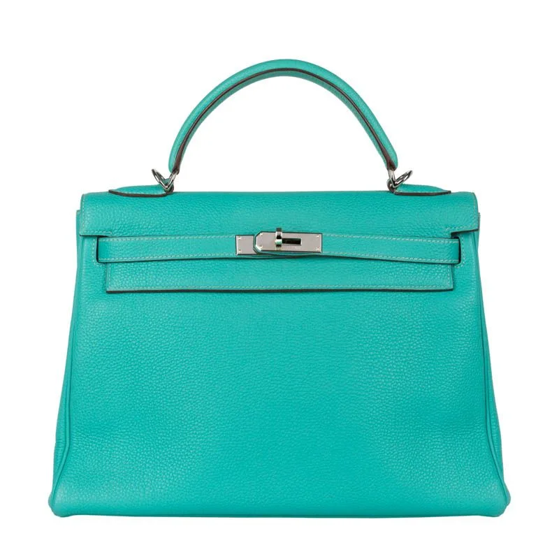 Hermès 32cm Kelly Lagoon Clemence PHW