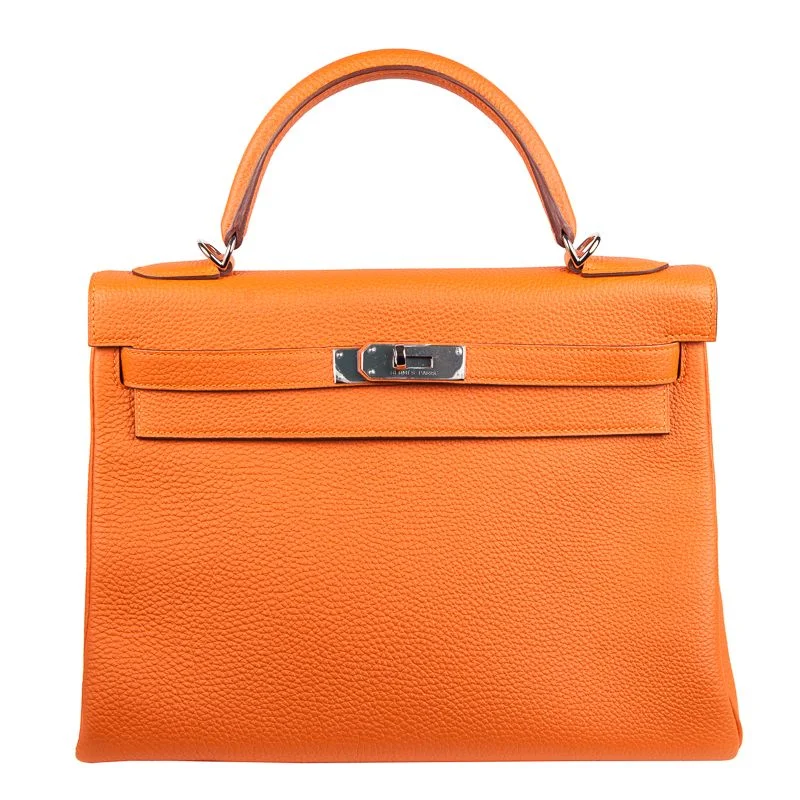 Hermès 32cm Kelly Orange Togo PHW