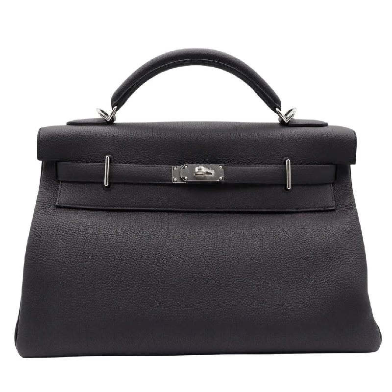 Hermès 42cm Kelly Maxi Black Togo Leather Palladium Hardware