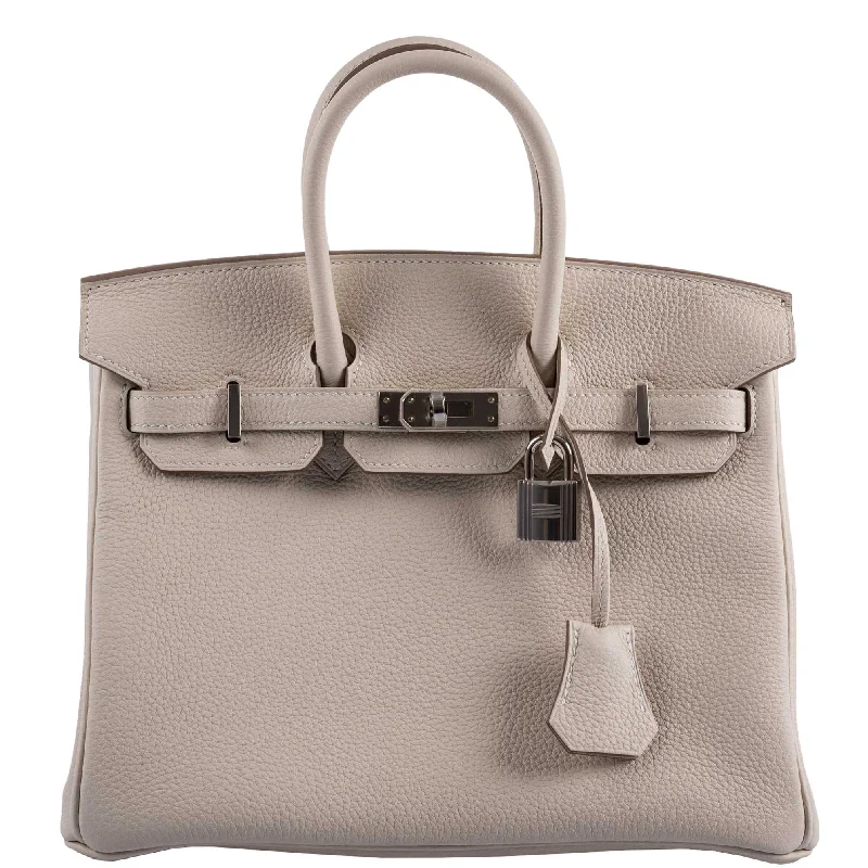 Hermès Birkin 25 Craie Togo Palladium Hardware - 2020, Y