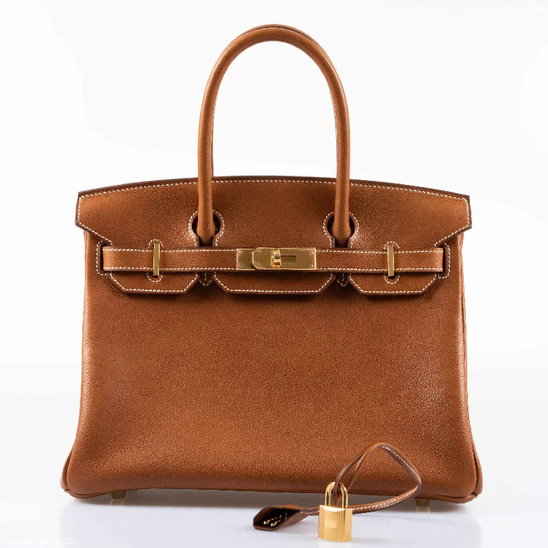 Hermès Birkin 30 Fauve Barenia Faubourg Gold Hardware