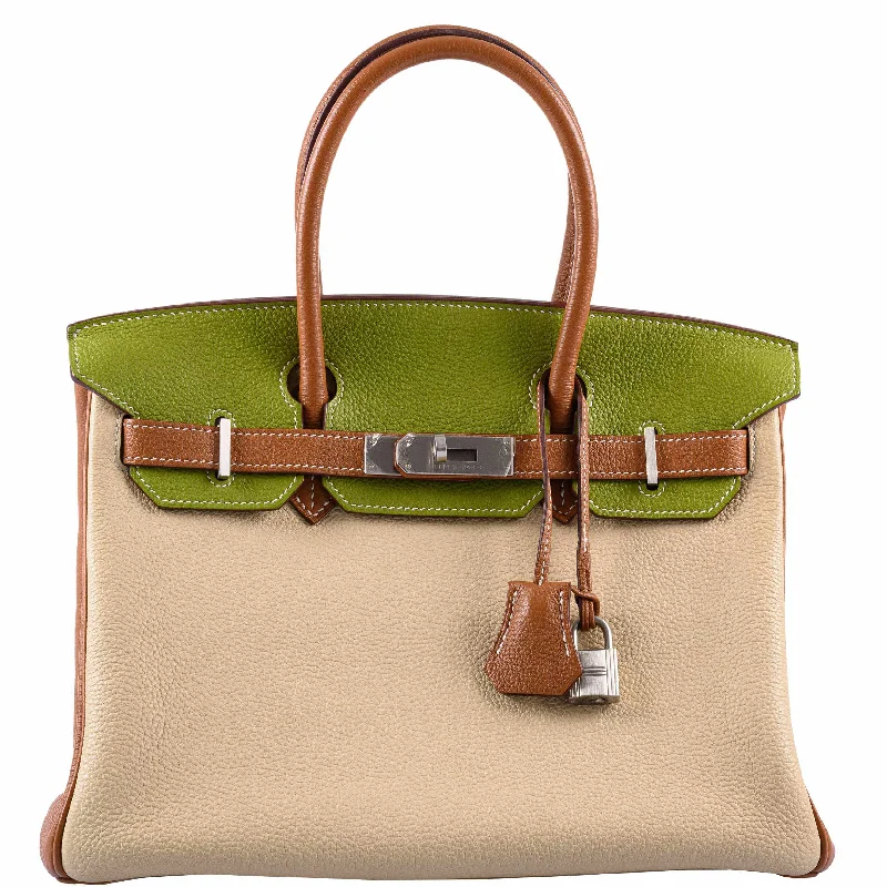 Hermès Birkin 30 HSS Gold, Vert Anis & Argile Togo Brushed Palladium Hardware