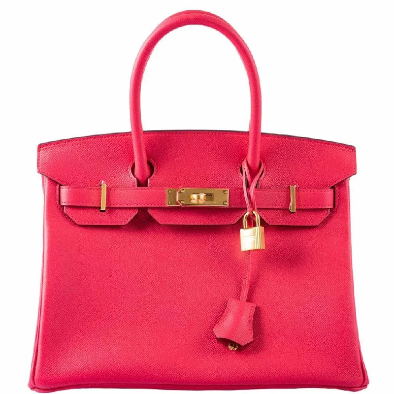 Hermès Birkin 30 Rose Extreme Epsom Gold Hardware - 2020, Y