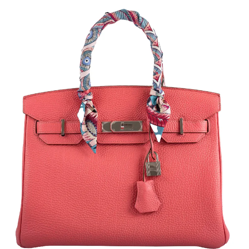 Hermès Birkin 30 Rose Lipstick Togo Palladium Hardware - 2013, Q Square