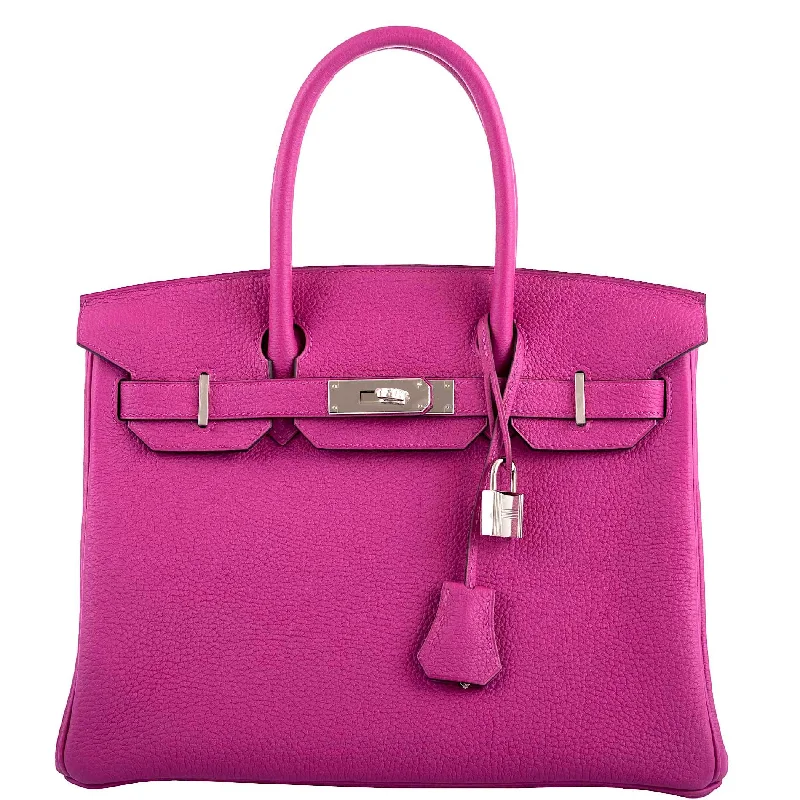 Hermès Birkin 30 Rose Pourpre Togo Palladium Hardware - 2020, Y