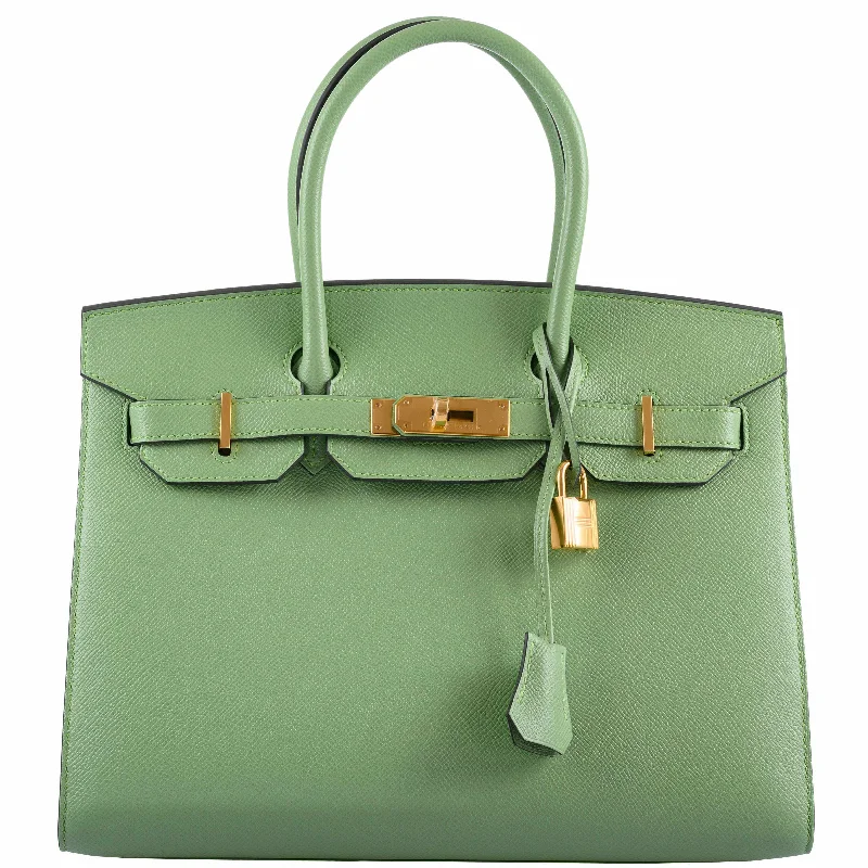 Hermès Birkin 30 Sellier Vert Criquet Madame Grain Gold Hardware - 2020, Y