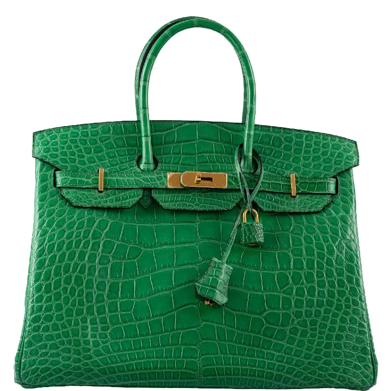 Hermès Birkin 35 Cactus Matte Alligator Gold Hardware