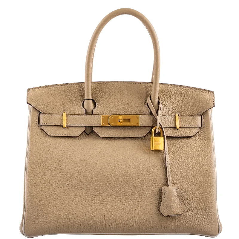 Hermès Birkin 30 HSS Trench & Craie Piping Togo Brushed Gold Hardware - 2016, X