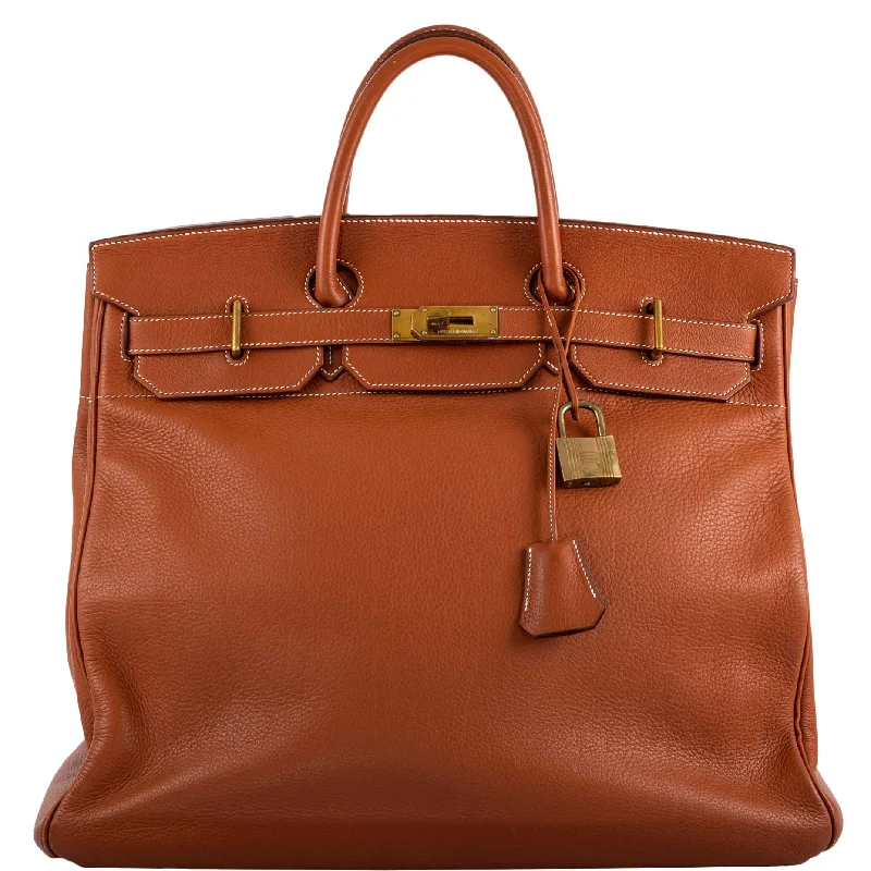 Hermès Birkin 45 HAC Etrusque Clemence leather Gold Hardware