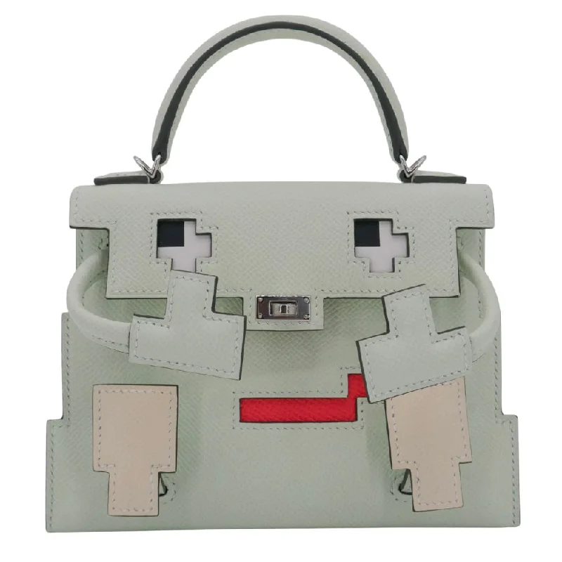 Hermès Kelly Doll Picto Vert Fizz Epsom Leather Palladium Hardware