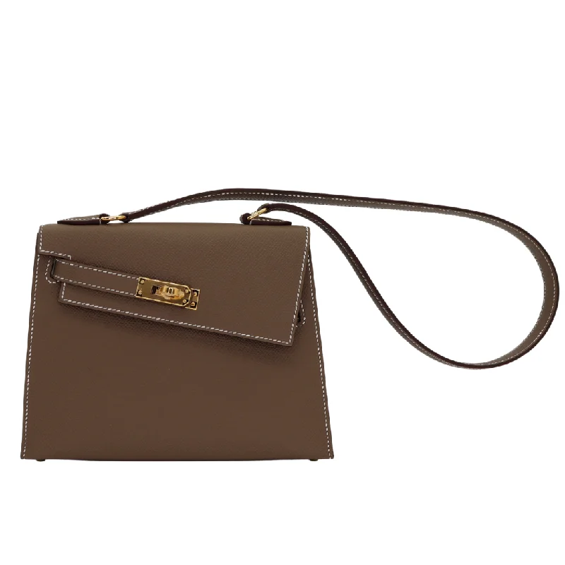 Hermès Kelly en Desordre Etoupe Epsom Leather Gold Hardware