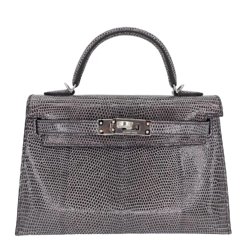 Hermès Kelly II Sellier Mini Ardoise Shiny Lizard Palladium Hardware