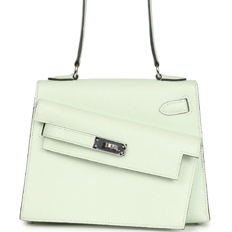 Hermes Kelly Sellier en Desordre 20 Vert Fizz Epsom Palladium Hardware