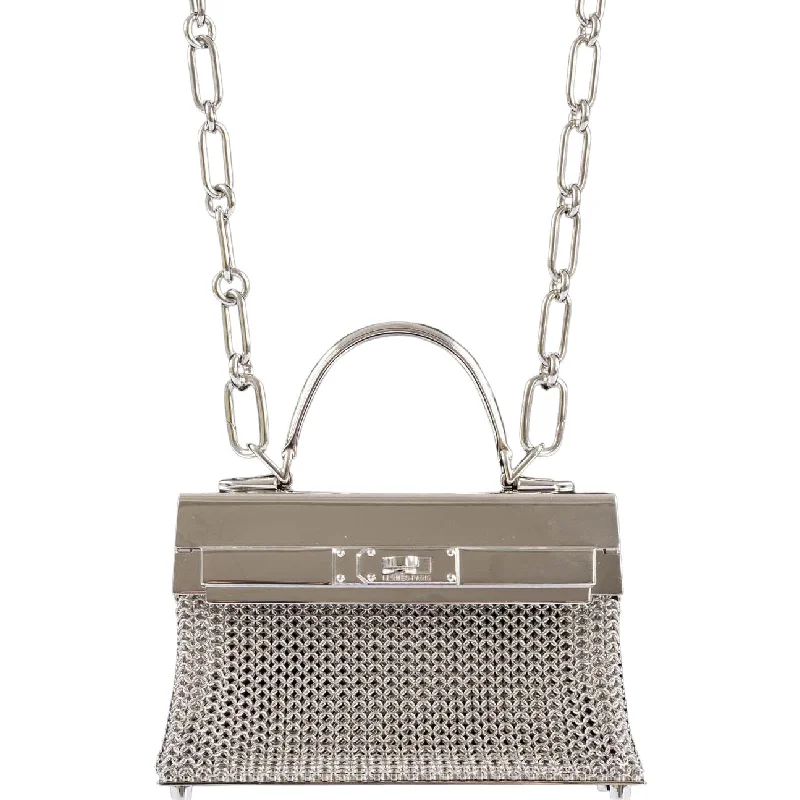 Hermès Kelly Sterling Silver Sac Bijou Chaine Bag