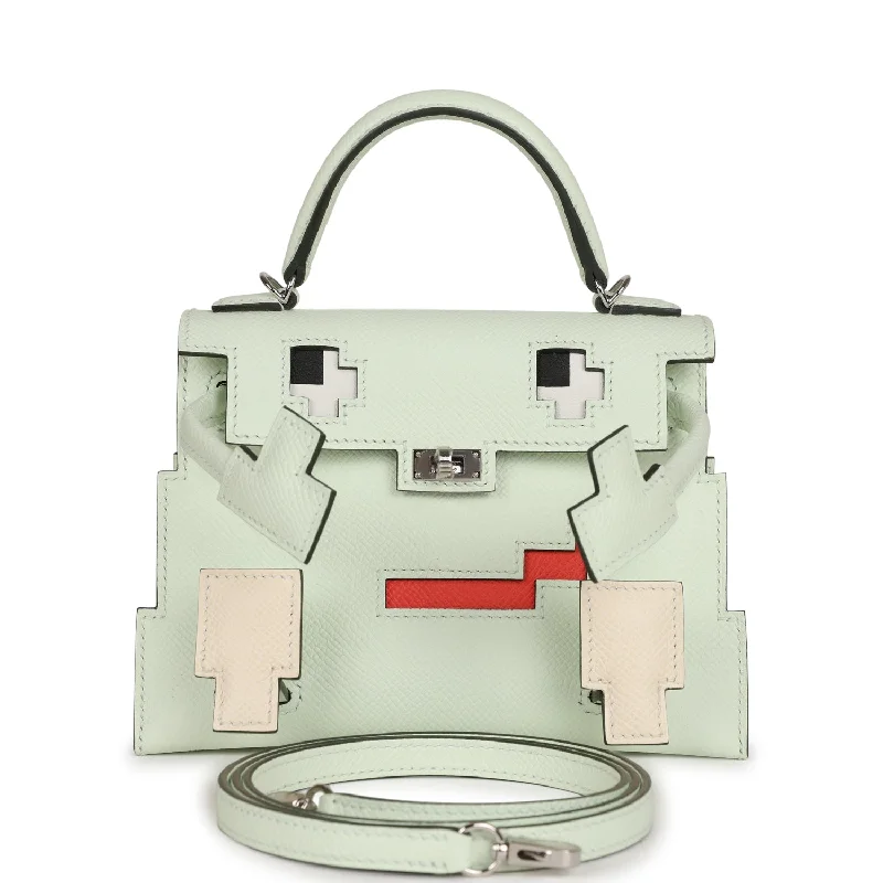 Hermes "Quelle Idolle" Picto Kelly Doll Vert Fizz Epsom Palladium Hardware