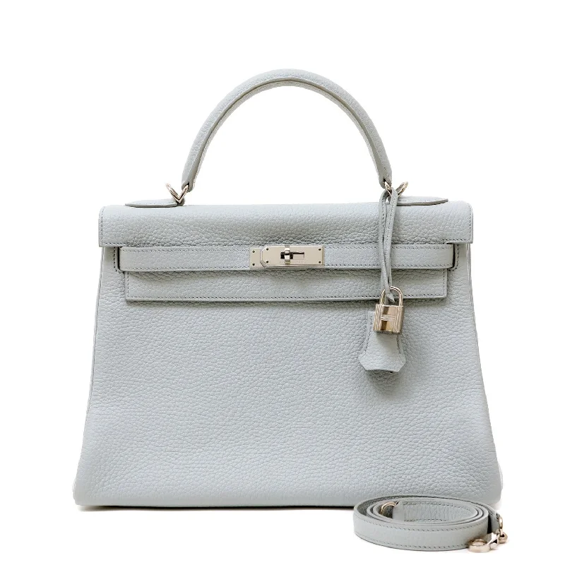 Hermes Kelly 32cm Gris Perle Togo w/ Palladium Hardware