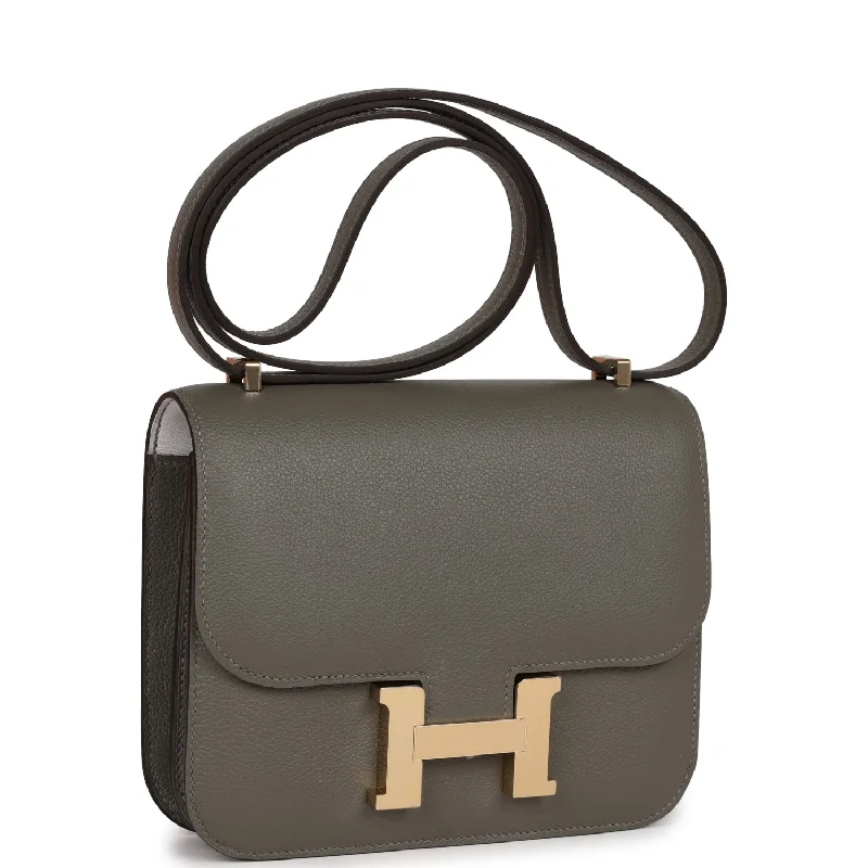 Hermes Constance 18 Gris Meyer Verso Evercolor Permabrass Hardware