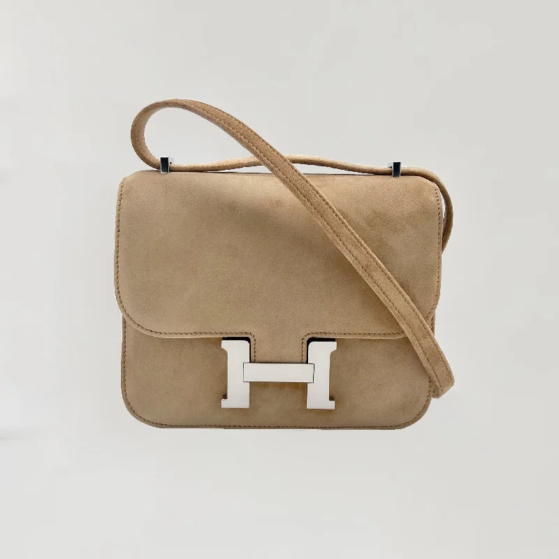 Hermès Suede Mini Constance Veau Doblis 18cm | Ocre