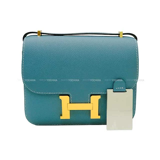 HERMES Shoulder bag Constance 3 18 Miroir New Bleu Jean Veau Epsom Gold HW Stamp W[BRAND NEW][Authentic]