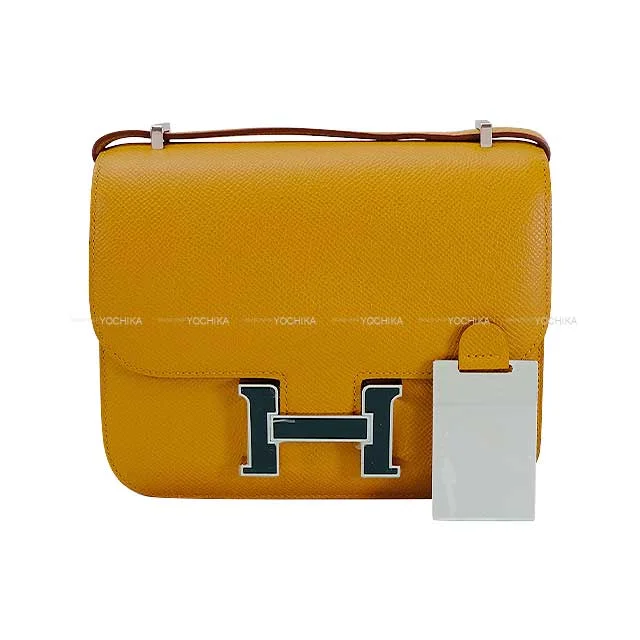 HERMES Shoulder bag Constance 3 18 Miroir Sesami/Noir (Black) Veau Epsom/Lacquer Silver HW Stamp W[BRAND NEW][Authentic]