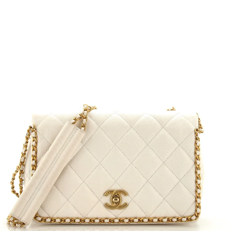 Chain Around Multi Chain Full Flap Bag Quilted Caviar Medium