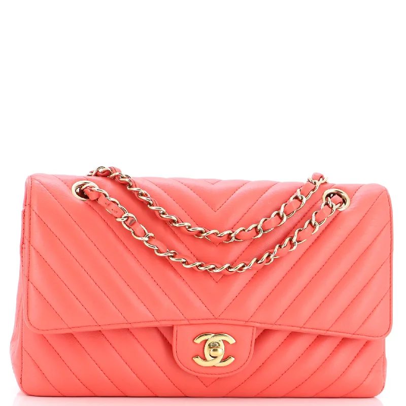 Classic Double Flap Bag Chevron Lambskin Medium