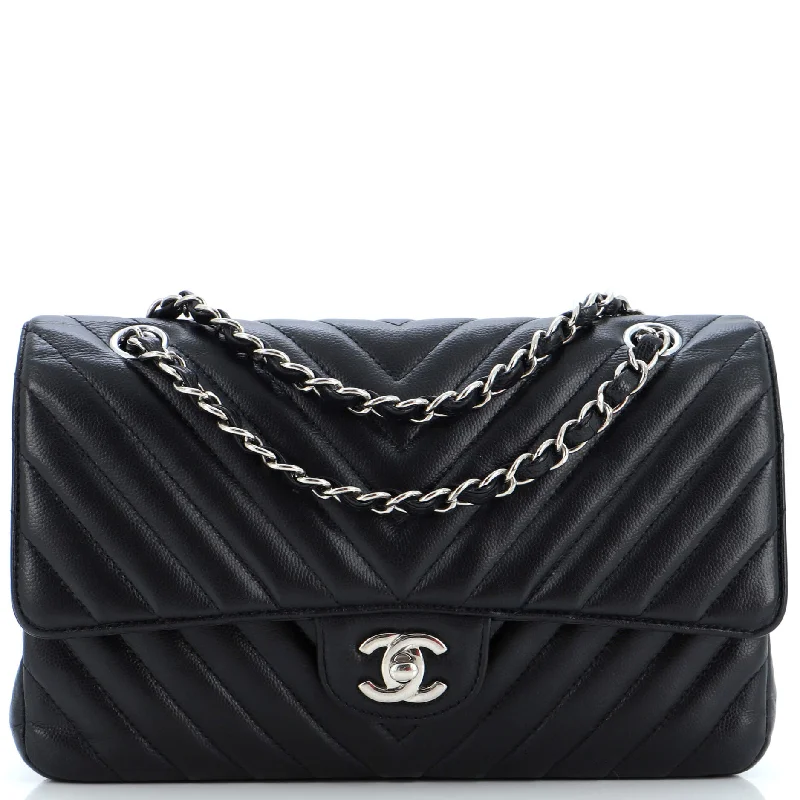 Classic Double Flap Bag Chevron Lambskin Medium