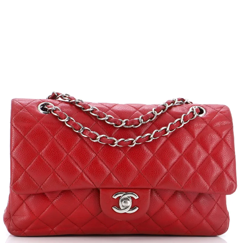 Classic Double Flap Bag Quilted Caviar Medium