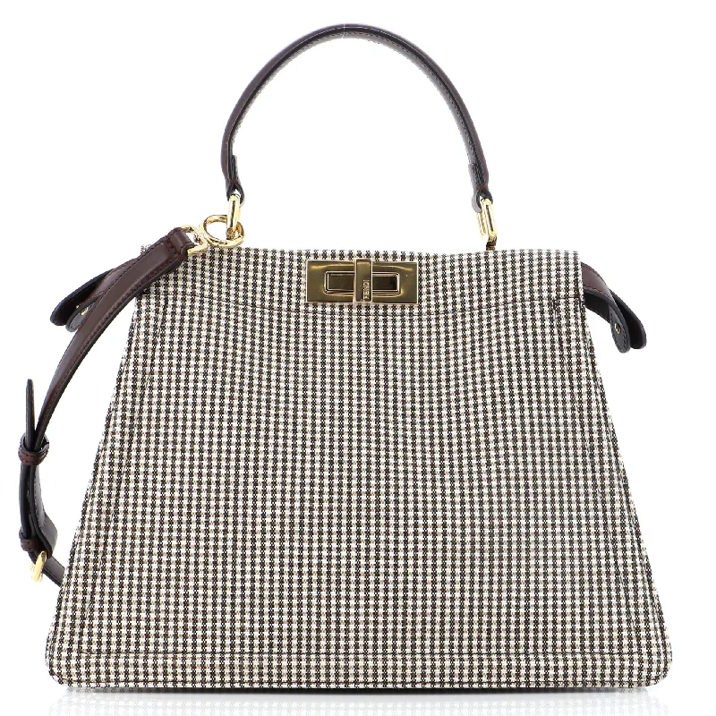 Peekaboo ISeeU Bag Houndstooth Wool Medium