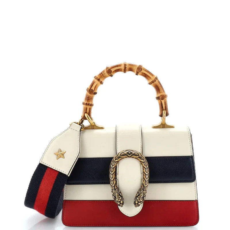 Dionysus Bamboo Top Handle Bag Colorblock Leather Mini