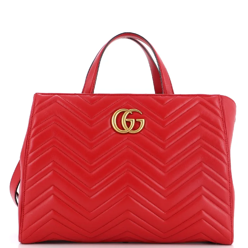 GG Marmont Tote Matelasse Leather Medium