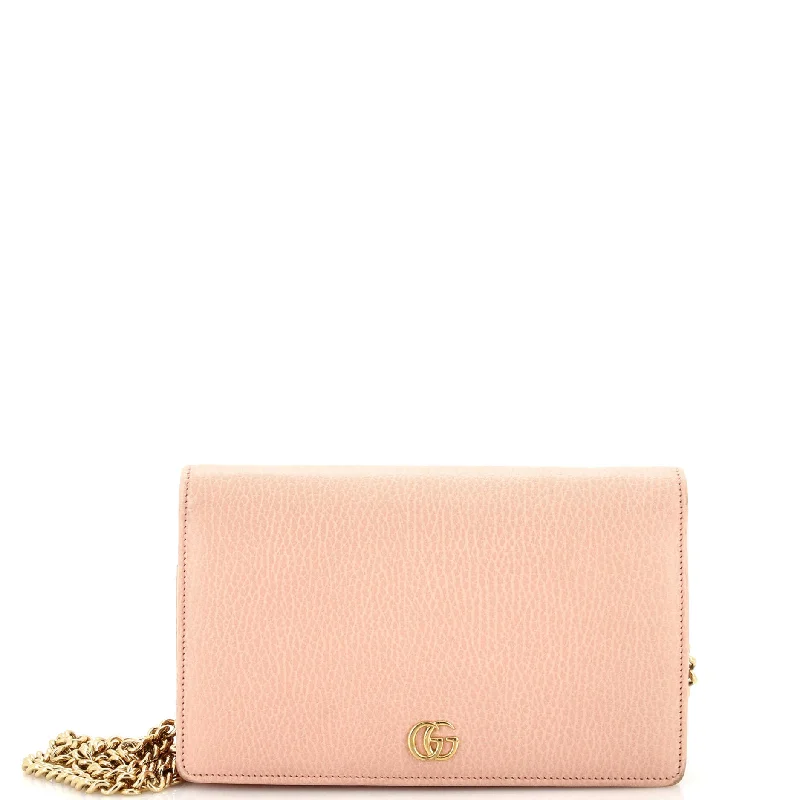 Petite GG Marmont Chain Wallet Leather Mini