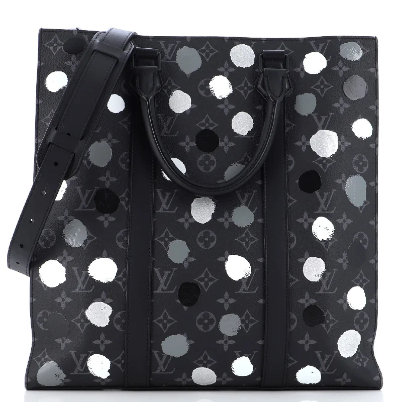 Sac Plat Bag Yayoi Kusama Painted Dots Monogram Eclipse Canvas