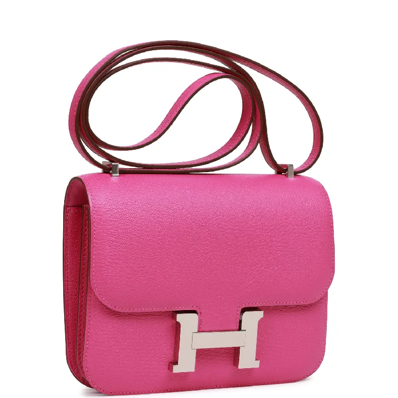 Hermes Constance 18 Magnolia Evercolor Palladium Hardware