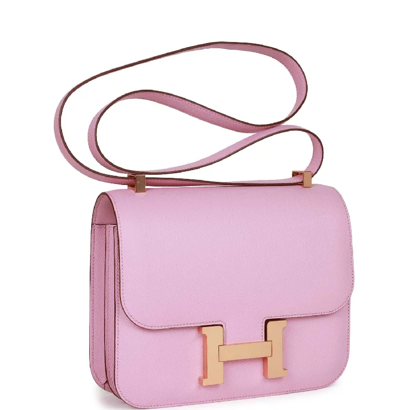 Hermes Constance 24 Mauve Sylvestre Epsom Rose Gold Hardware