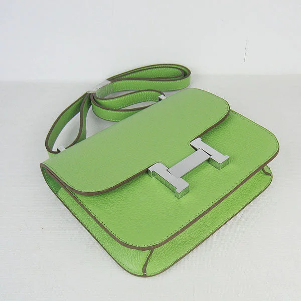 Hermes Constance Cowskin Leather Bag H017 green silver