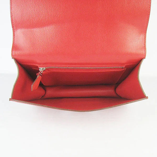 Hermes Constance Cowskin Leather Bag H017 red silver