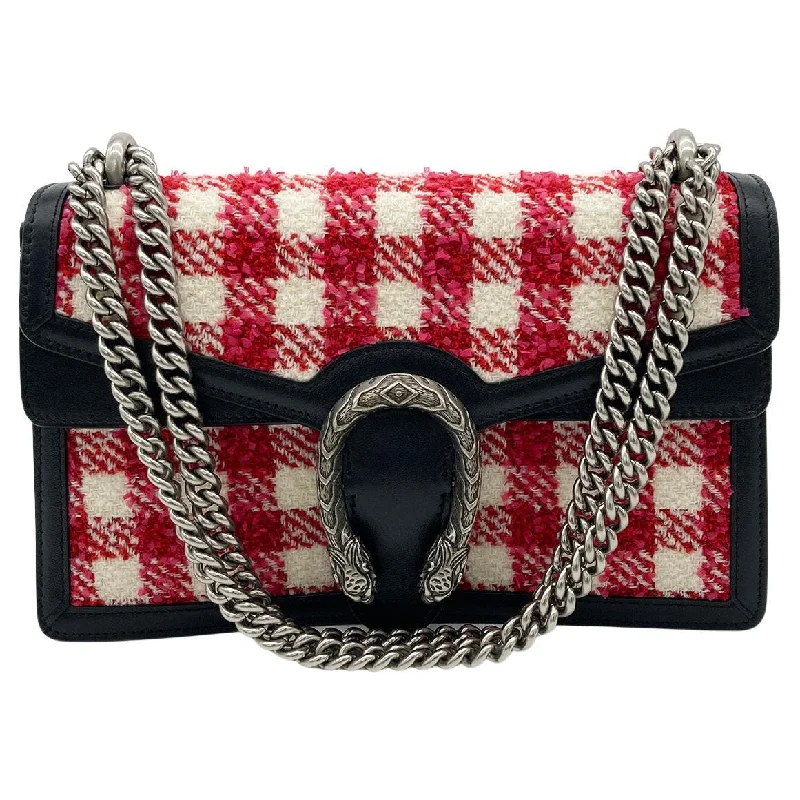 Gucci Vichy Wool Tweed Small Dionysus Shoulder Bag